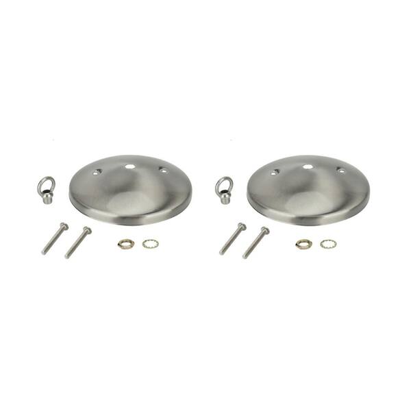 Aspen Creative Corporation 5 in. Brushed Nickel Modern Canopy Kit (2-Pack)