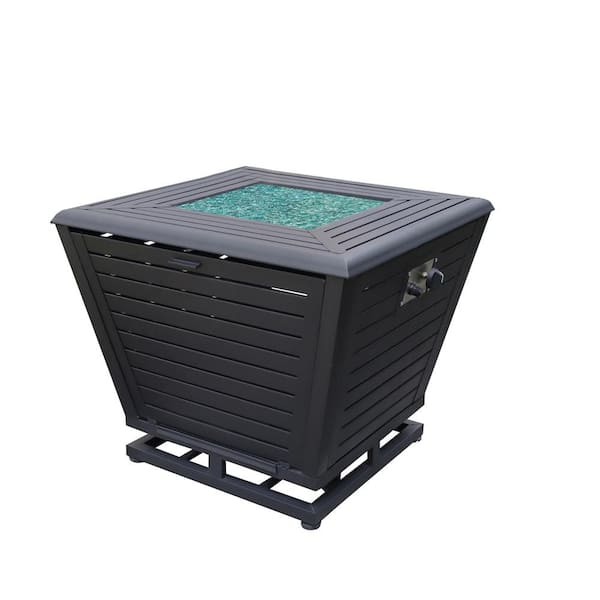 Unbranded 50,000BTU 30 in. Steel Fire Pit Table in Black with Fabric Cover