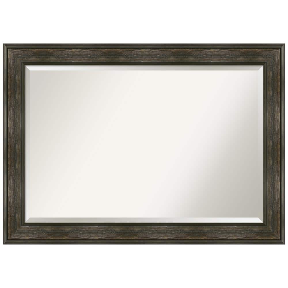 Rail Rustic Char 41.75 in. H x 29.75 in. W Framed Wall Mirror price history on PriceWatchPro