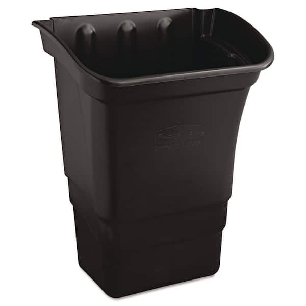 Rubbermaid Commercial Products 8 Gal. Black Rectangular Optional Utility Cart Trash Can