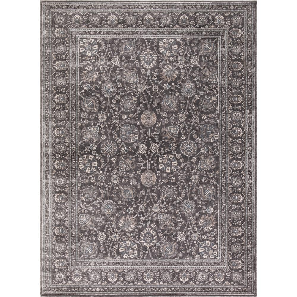Kashan Kashan Gray 3 ft. x 5 ft. Area Rug price history on PriceWatchPro