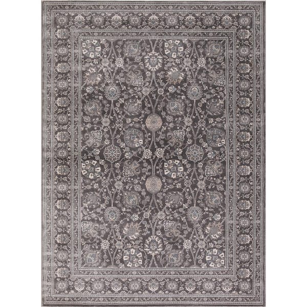 Kashan Kashan Gray 3 ft. x 5 ft. Area Rug