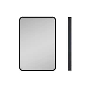 24 in. W x 30 in. H Rectangular Iron Medicine Cabinet with Mirror