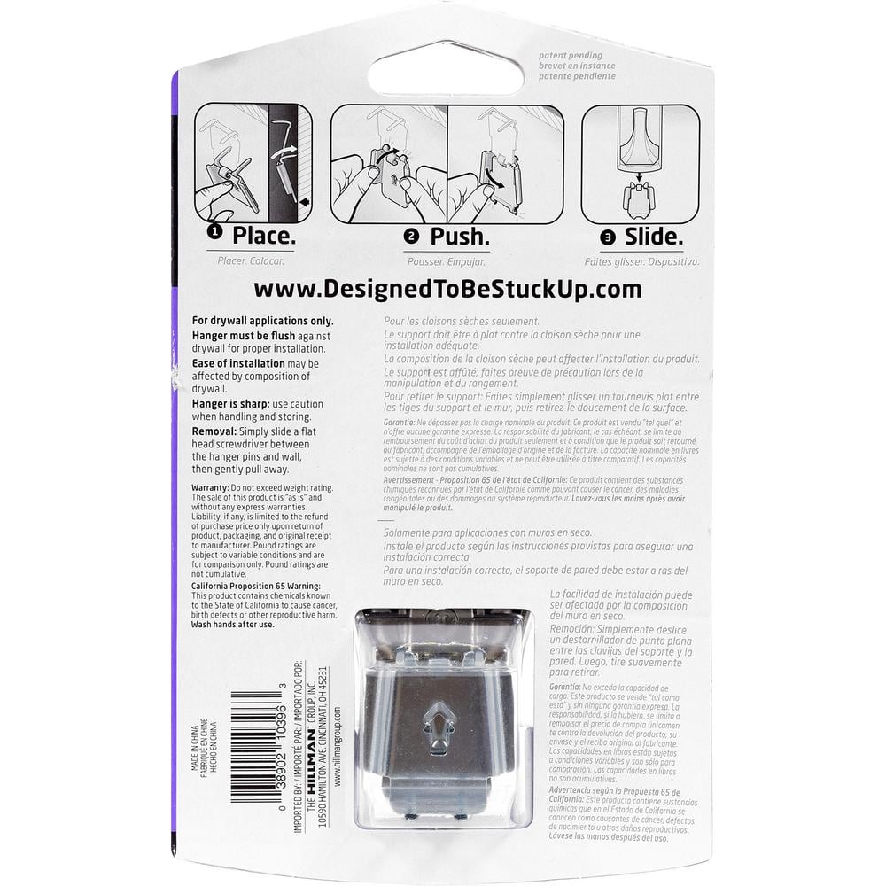 Satin Nickel Oval Metal Hook for Drywall Installation