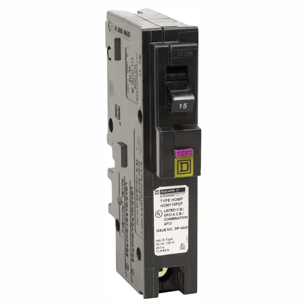 Square D Homeline 15 Amp Single-Pole Plug-On Neutral Dual