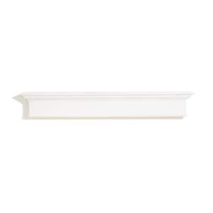 60 in. x 8.5 H Floating Vintage Wood Fireplace Mantel Wall Cap-Shelf Mantel Beam Easy Mount White