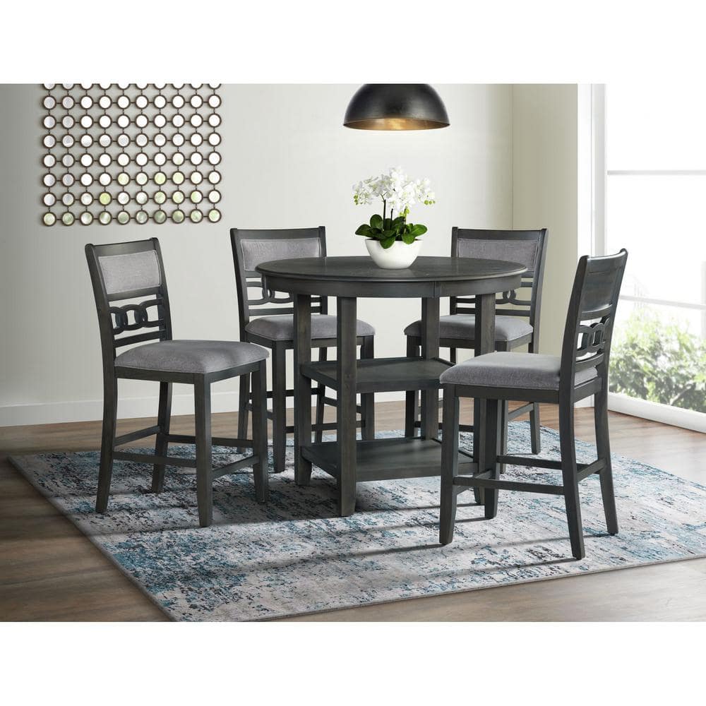 Taylor Gray Polyester Counter Height Chair Side Chairs and Table (Set of 4) price history on PriceWatchPro