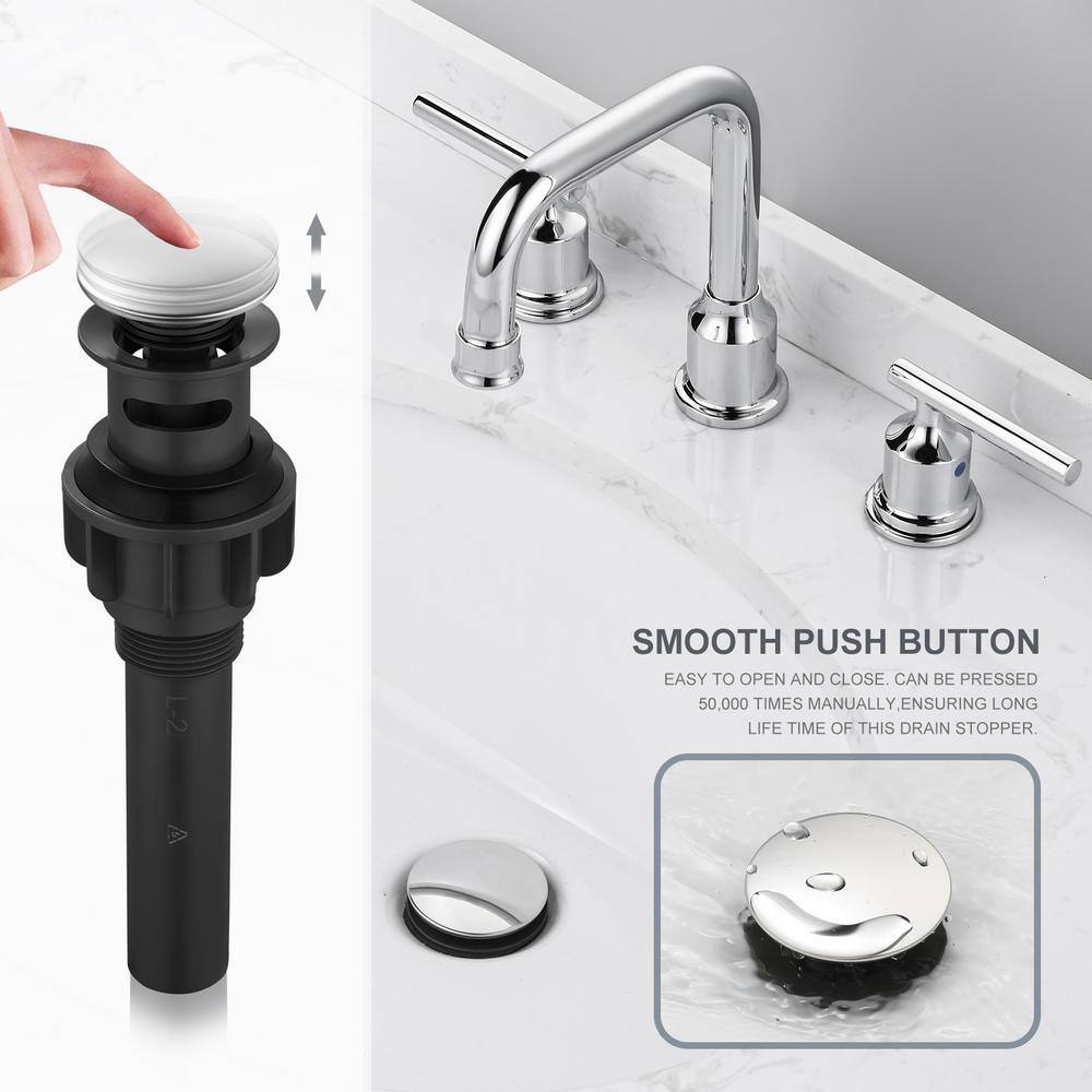 Chrome Pop-Up Drain Stopper with Overflow Assembly, 2-Pack