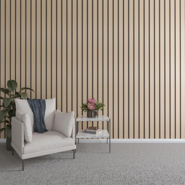 Ekena Millwork 94 in. H x 3 in. W Slatwall Panels in Hickory 15-Pack