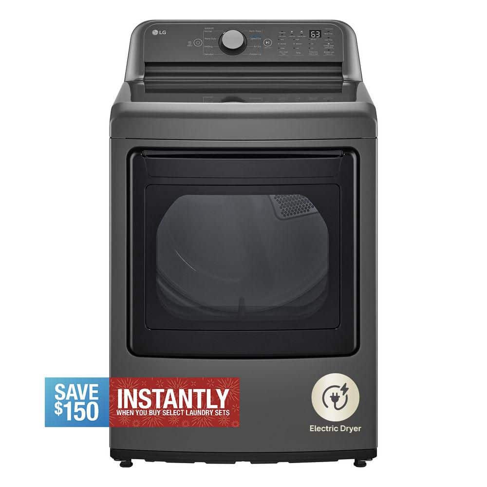 7.3 cu. ft. Vented Electric Dryer in Middle Black with Sensor Dry Technology