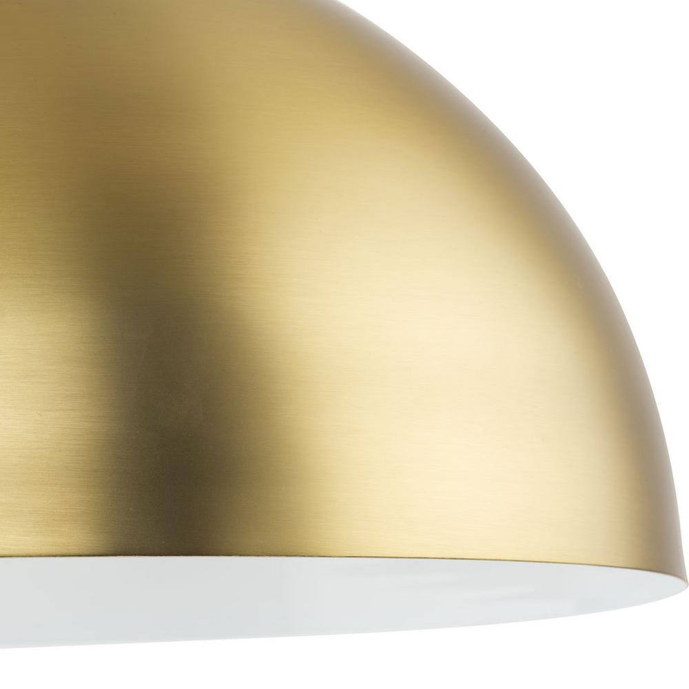 Brushed Gold Mid-Century Modern Dome Pendant Light