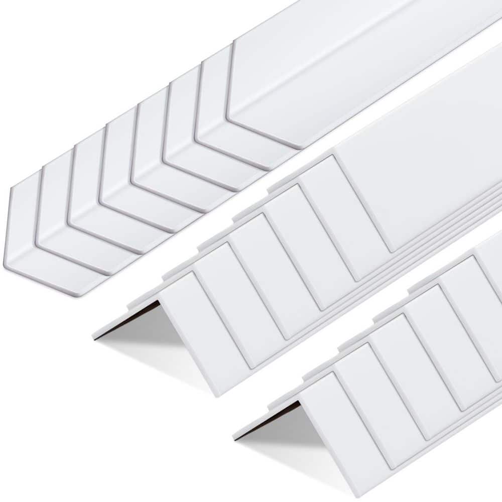 1.125 in. x 4 ft. Plastic White Wall Corner Protector Guards for Drywall Walls Avoid Scratching (20-Pack) price history on PriceWatchPro
