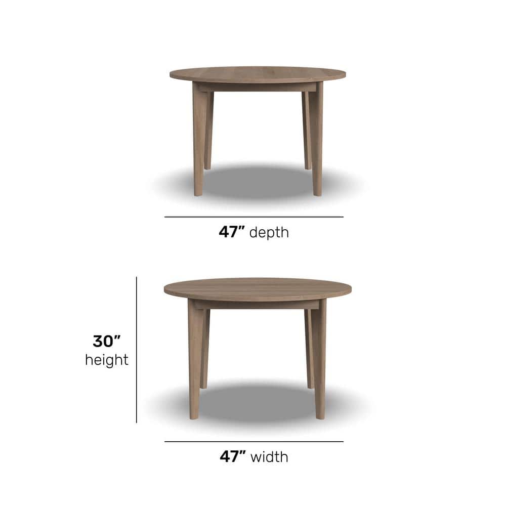 Brentwood Light Oak Round Dining Table for Four
