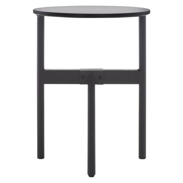 SAFAVIEH Gio 15.7 in. Black Round Wood End Table