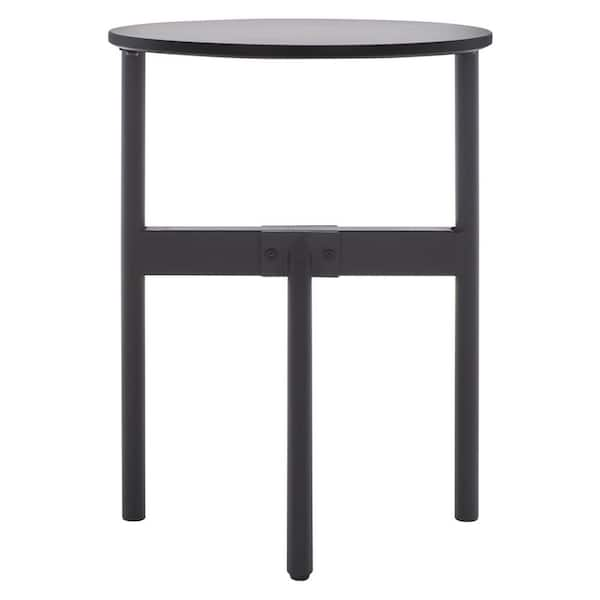 SAFAVIEH Gio 15.7 in. Black Round Wood End Table