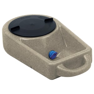 Dine N Dash Plastic Feed and Water System for Dogs in. Coyote Granite