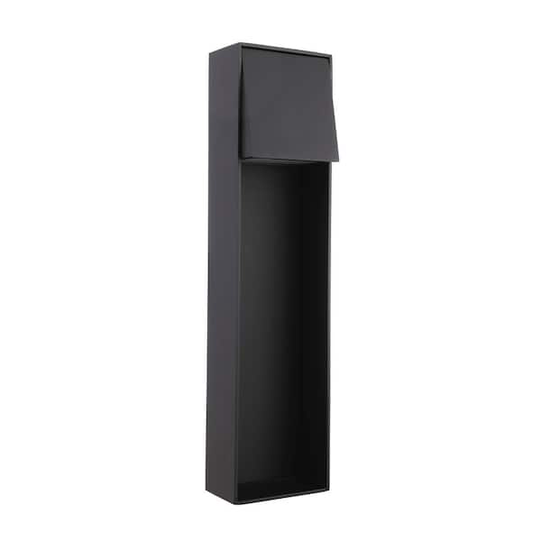 Nook 21 in. Black Finish Indoor/Outdoor Hardwire Wall Lantern Sconce w/ Integrated LED