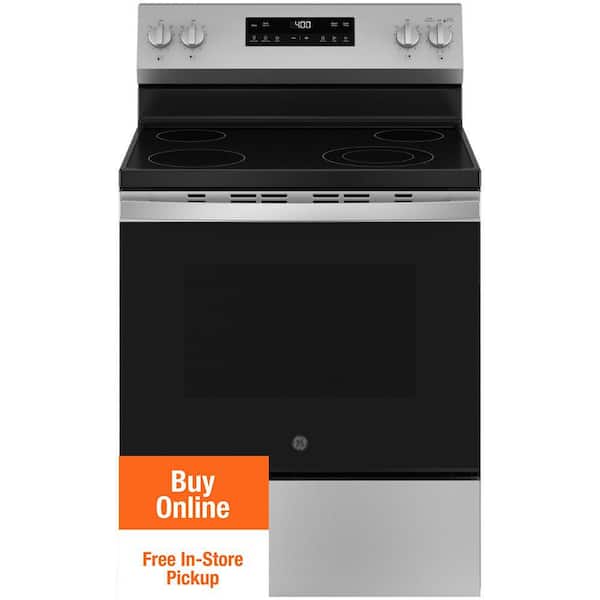 30 in. 4 Burner Element Free-Standing Electric Range in Stainless Steel w/Stainless Knobs