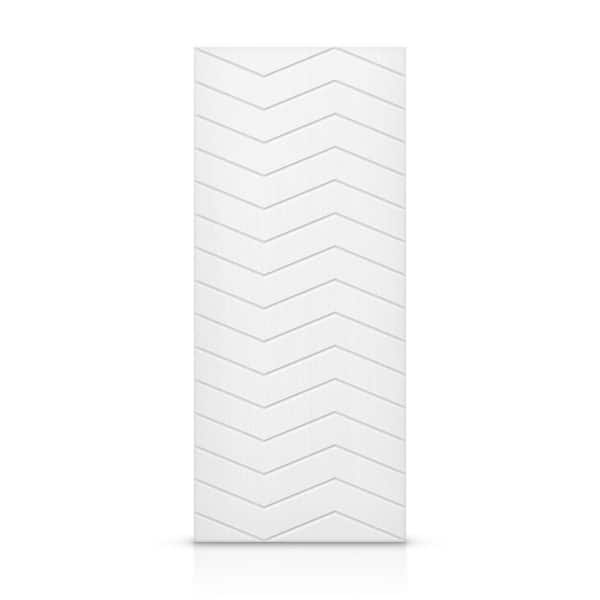 CALHOME 24 in. x 80 in. Hollow Core White Painted Composite MDF Interior Door Slab