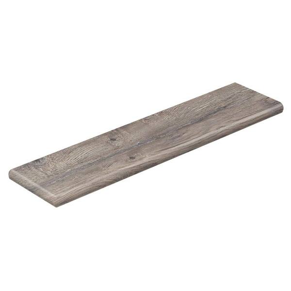 Cap A Tread Waveford Gray Oak 47 in. Length x 12-1/8 in. W x 1-11/16 in. T Laminate Left Return for Stairs