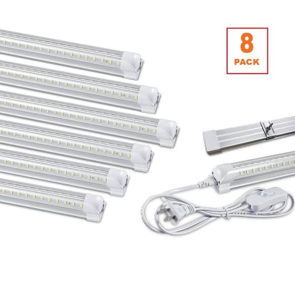 4ft 50-Watt LED Shop Light, 6000K White Light, Hanging/Surface