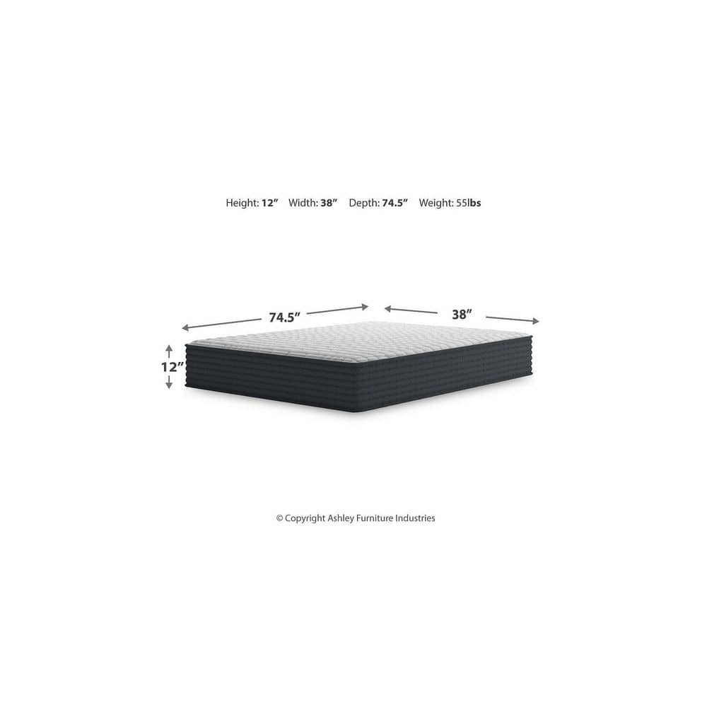 Twin White Innerspring Gel Memory Foam Mattress