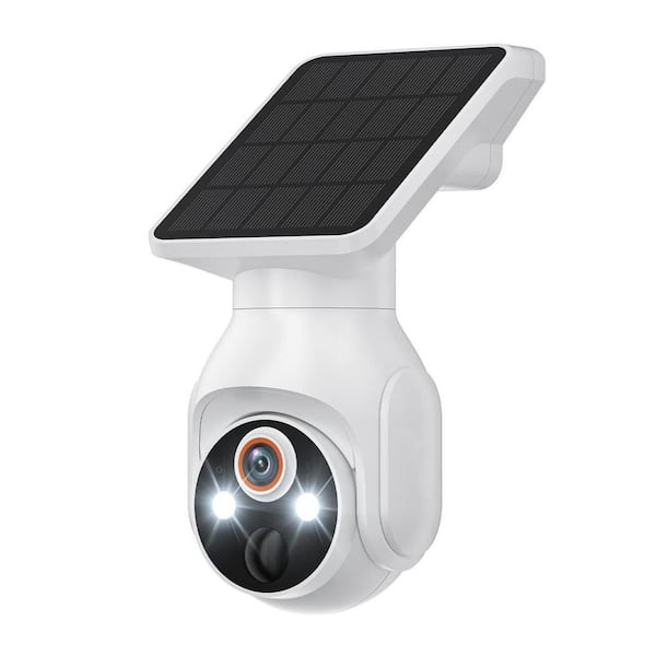 1080p HD WiFi Security Camera w Solar Panel, Pan Tilt, AI Motion Detection, Night Vision, 2Way Talk, IP65, Cloud Storage