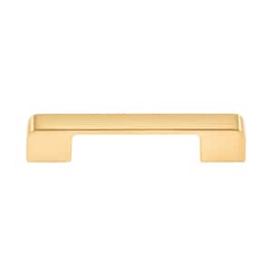 3.75 in. (96 mm) Center to Center Brushed Brass Zinc Drawer Pull