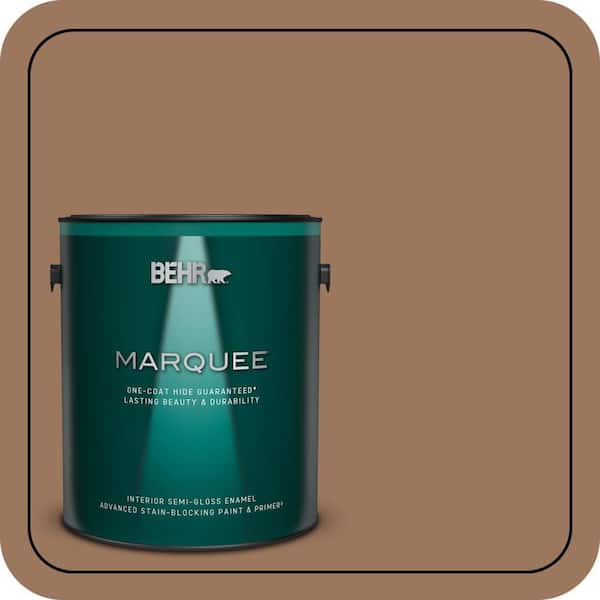 BEHR MARQUEE 1 gal. #S220-6 Baked Sienna One-Coat Hide Semi-Gloss Enamel Interior Paint & Primer