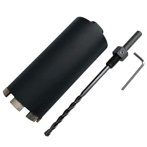 3-1/2 in. Dry/Wet Core Bit for Masonry, Concrete or Stone, 5/8 in.-11 Arbor with 1/2 in. Chuck Pilot Bit Adapter