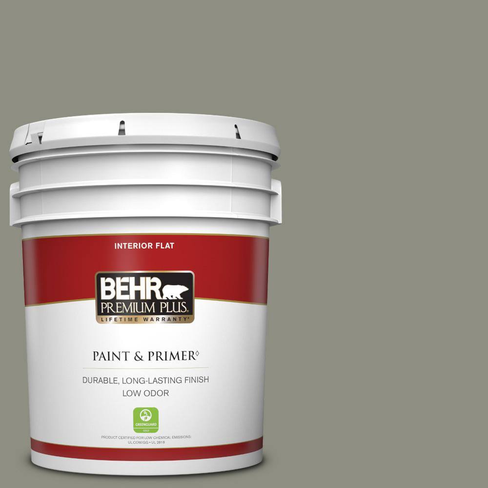 BEHR PREMIUM PLUS 5 gal. N3705 Incognito Flat Low Odor Interior Paint