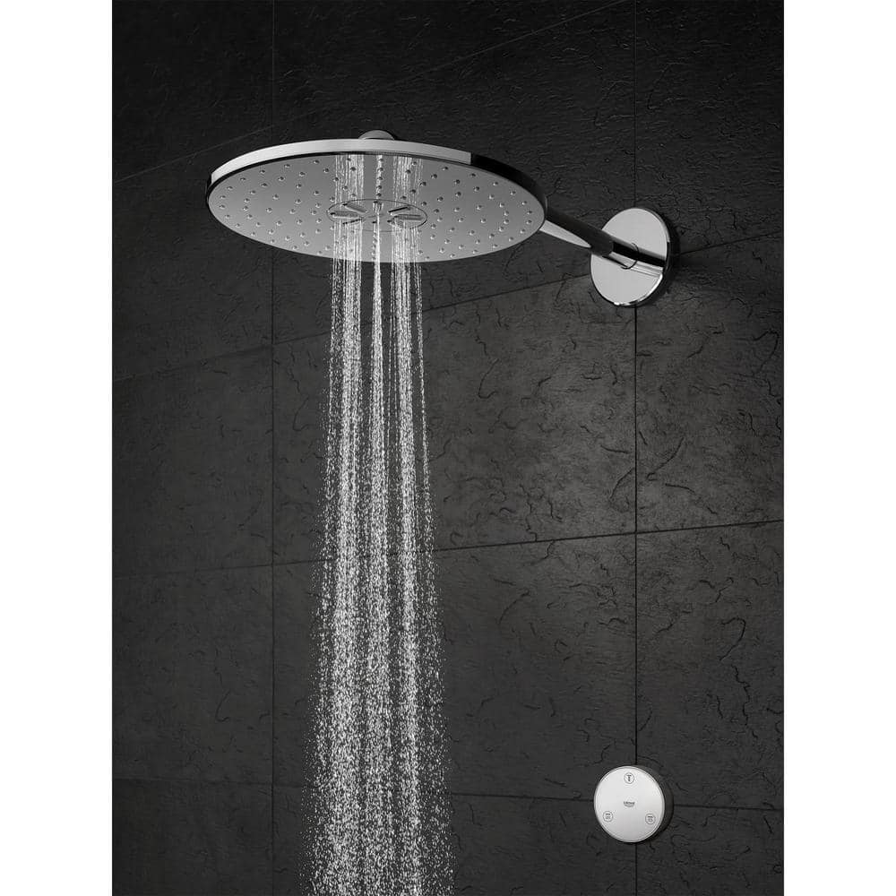 Pulse Rain 12" Chrome Wall-Mounted Adjustable Shower Head