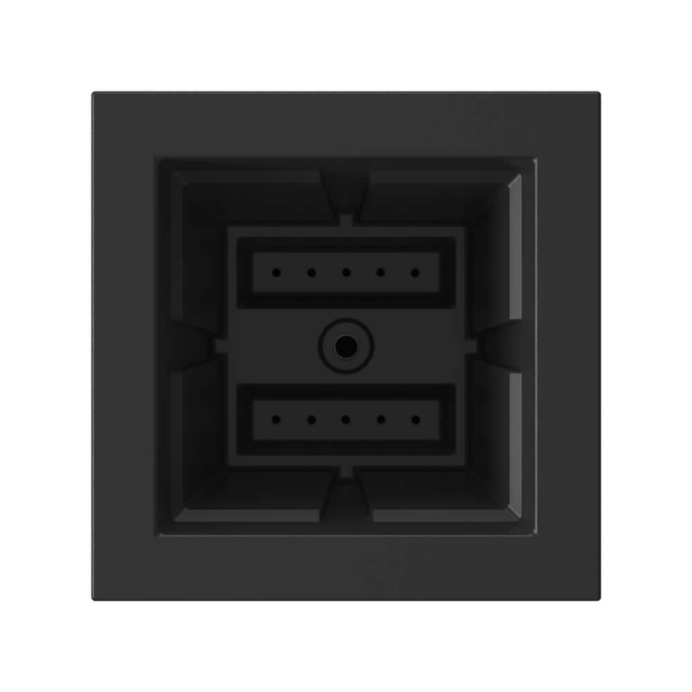 Black 17" Self-Watering Square Resin Planter