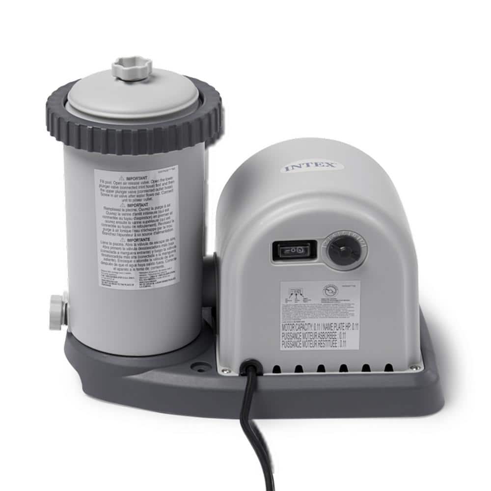 Intex 1500 GPH Gray Above Ground Pool Filter Pump