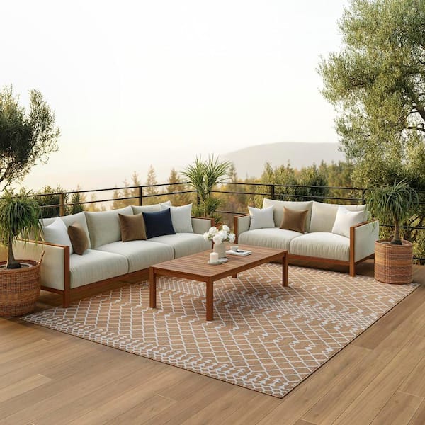 Positano Jute 12 ft. x 15 ft. Moroccan Contemporary Area Rug