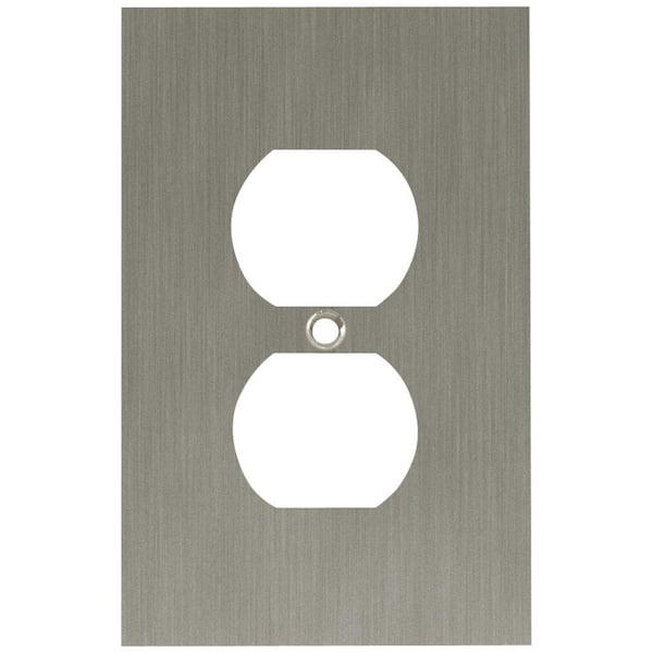Liberty Brushed Nickel 1-Gang Duplex Outlet Wall Plate (1-Pack)