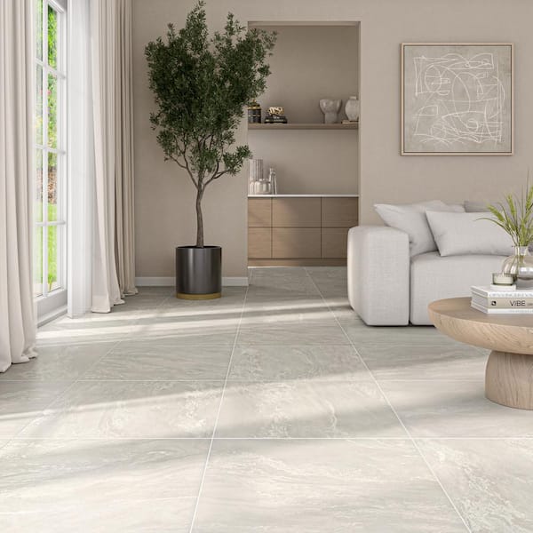 Bryne Mist 24 in. x 24 in. Glazed Porcelain Floor and Wall Tile (17.6 sq. ft./case)