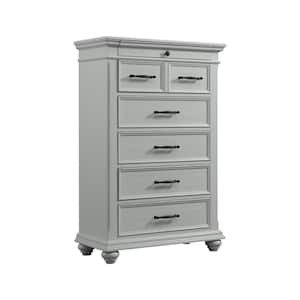Camaflexi Shaker Style 5-Drawers White Chest of Drawers 48.75 H x 34.5 W x  19.25 D SHK203 - The Home Depot