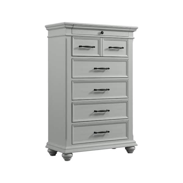 Picket House Furnishings Brooks 6-Drawer Chest in Grey