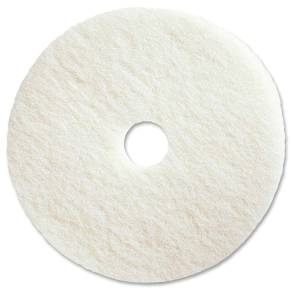 Genuine Joe 19 in. Dia. White Polishing Floor Pad (5 per Carton)