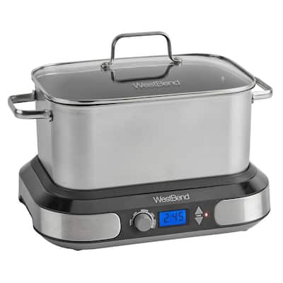 KitchenAid 6 Qt. Programmable Stainless Steel Slow Cooker with Built-In  Timer and Temperature Settings KSC6223 - The Home Depot