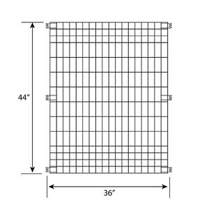 44 in. H x 36 in. W Steel Multi-Purpose No Dig Black Fence Panel