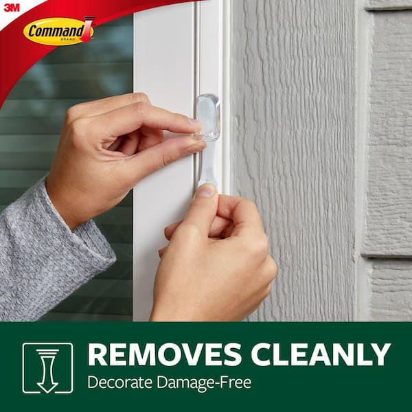  Command Mini Clear Hooks with Clear Strips 17006CLR-VP