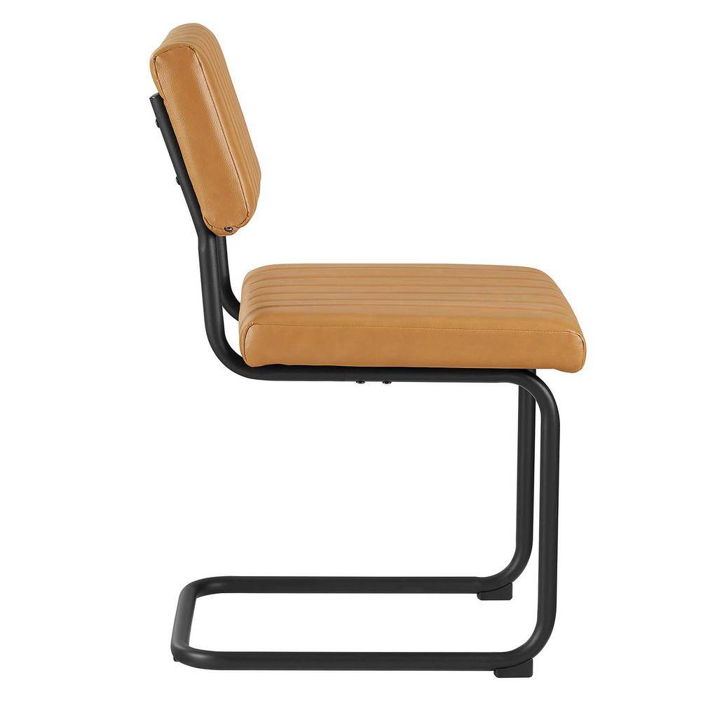 Taupe Boucle Upholstered Side Chair with Black Metal Frame