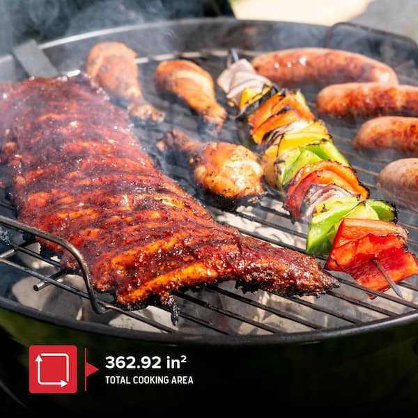 Nexgrill 22.5 in. Deluxe Kettle Charcoal Grill in Black 810-0178