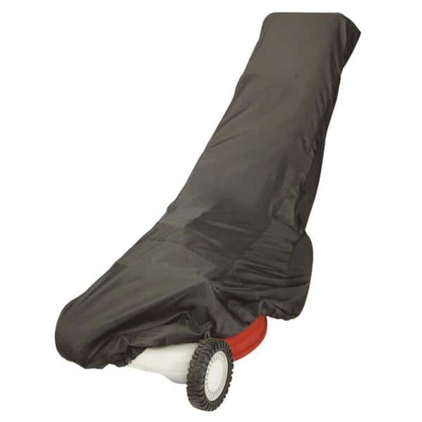 Universal Black Heavy-Duty Push Mower Cover with Elastic Hem