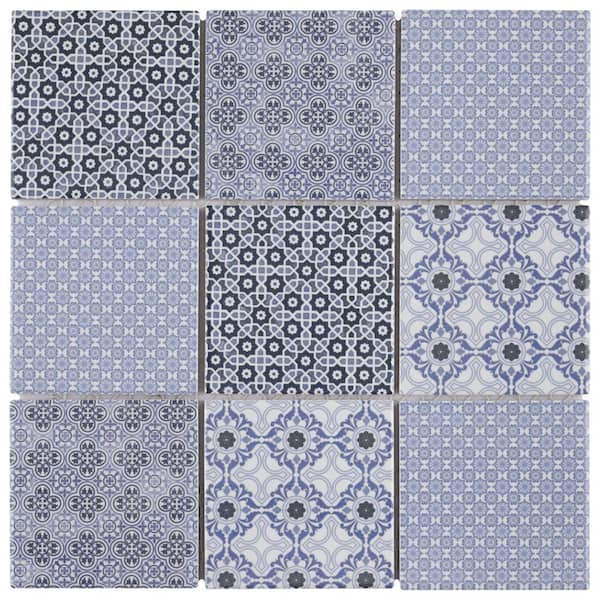 Merola Tile Hudson Due Hex 2 in. Denim Blue 11 in. x 12 in. Porcelain Mosaic (9.97 sq. ft. / Case)
