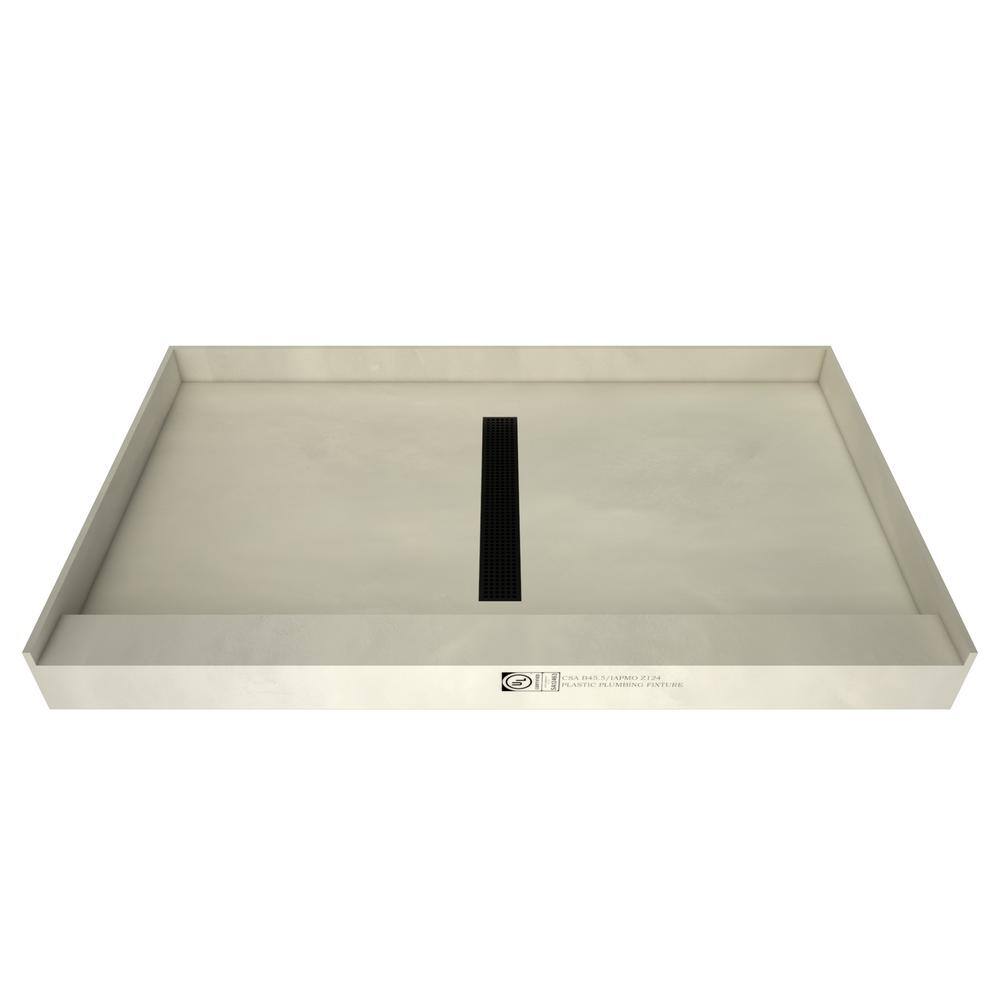 Redi Trench 34 in. x 60 in. Single Threshold Shower Base with Center Drain and Matte Black Trench Grate price history on PriceWatchPro