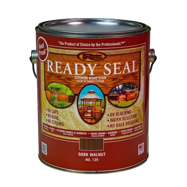 Ready Seal Ready Seal 1 Gal. Dark Walnut/Flat Semi-Transparent Wood Deck Stain & Sealer