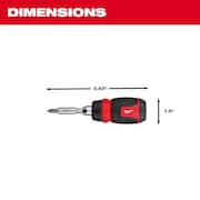 8-In-1 Ratcheting Compact Multi-Bit Screwdriver